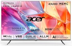 Acer 109 cm (43 inches) Super Series 4K Ultra HD Smart QLED Google TV AR43QDXGU2875AT (Black)
