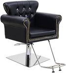 BarberPub Classic Hydraulic Barber Chair Antique Hair Spa Salon Styling Beauty Equipment 8899 Black