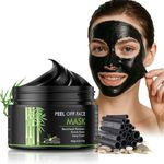 Blackhead Remover Mask for Women & Men, Bamboo Charcoal Peel Off Black Mask, Peeling Facial Masks for Deep Cleansing - All Skin Types, 120g/4.23 OZ
