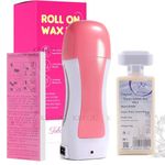 KREQU Wax Roller Waxing Kit on Wax Hair Removal | All Skin Types | Wax Kit Wax Heater machine Wax Refill Cartridge Wax Strips Waxing kit for Women