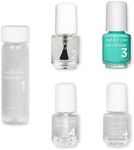 Dazzle Dry Mini Kit 4 Step System - Coastal Cabana - A bright semi-sheer aquamarine. Semi-sheer cream. (5 Piece Kit / 5 Manicures)