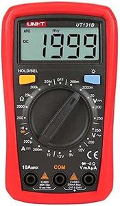 UNI-T Multímetro digital UT131B, comprobador de corriente de tensión AD/DC con capacidad de resistencia, prueba de NCV y medición de temperatura