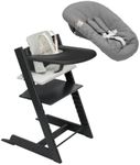 Stokke Tripp Trapp High Chair with Tray + Cushion, Black Nordic Grey