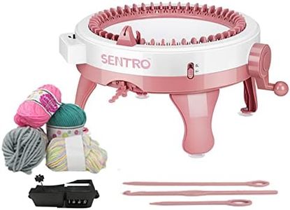 Weigudoc Telaio per Tessitura Intelligente a 48 Aghi, Macchina per Maglieria, Kit di Macchina per Tessitura Rotondo per Adulti e Bambini, per Cappello Sciarpa Coperte Guanti Giocattoli