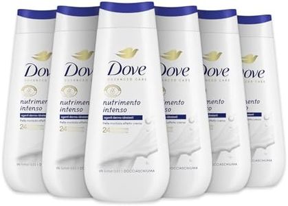 Dove Bagnoschiuma Nutrimento Intenso, Bagnodoccia Idratante, Formula Delicata sul Microbioma della Pelle, con Agenti Idratanti Vegetali, Senza Solfati SLES, Bagnodoccia Uomo e Donna, 6 Pezzi da 225 ml