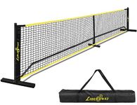 LIBERRWAY Pickleball Net Portable Pickle Ball Nets Outdoor Regulation Size 22FT Pickleball Practice Net System for Driveway Backyard Beach with Carrying Bag Metal Frame Strong PE Net All Weather