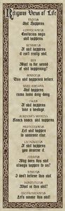 Religious Views on Life Novelty Humor College Poster Print 12x36