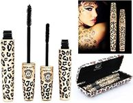 LOVE ALPHA Moodstruck Black Mascara Transplanting Gel + Natural LENGTHENING Fibers in Animal Print Case UK SELLER