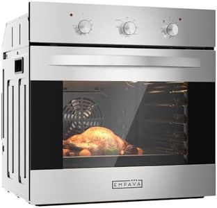 Empava 24 inch Electric Single Wall Oven with 6 Cooking Funcitons, Built-in Convection System with Mechanical Knob Control, 24in, Stainless Steel
