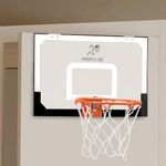 ProPulse Indoor Mini Basketball Hoop, 45 x 30CM Shatter Resistant Backboard, Over The Door Basketball Toys for Home Dorms Offices, Mini Wall Mounted Basketball Goal for Kids Teens and Adults