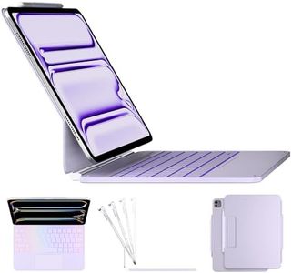 typecase Keyboard Case for iPad Pro 13-inch (M4) 2024,Magic Keyboard with 11 Colors Backlight for iPad Pro 13,Keyboard Case with Pencil Holder,Multi-Touch Trackpad,Easy-Set Magnetic Stand,Light Purple