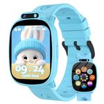 clleylise Kids Smart Watch for Boys Girls - Smart Watch for Kids Fitness Watch with 18 Fun Games, 8MP Camera, Step Counter & Sleep Monitoring, Alarm, Flashlight, for Girls Boys (Blue 2)