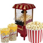 Carnival electric hot air popcorn maker fat free 30's retro style, Popcorn Maker 1200W Machine,