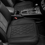 Jojobay Car Seat Cover,Automotive Seat Covers,Front Seat Protector(Bottom),Fit for 95% of Vehicles - Padded,Anti-Slip,Premium Leather(2 PCS,Black)