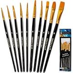 Crafts 4 All Paint Brushes 12 Set Professional Paint Brush Round Pointed Tip Nylon Hair Artist Acrylic Brush for Acrylic Watercolor Oil Painting