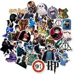 YellowCult 50pcs Harry Potter Random No-Duplicate Vinyl Stickers Pack to Customize Laptop, MacBook, Refrigerator, Skate Board, Luggage [Waterproof Stickers - Harry Potter Collection], Multi