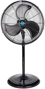 Tornado - 20 Inch High Velocity Metal Oscillating Pedestal Fan 5250 CFM - Commercial, Industrial Use Water-Resistant