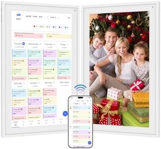 TABWEE 15.6'' Digital Calendar Chore Chart, Wall Touchscreen Smart Electronic Calendar for Interactive Family Schedules, Meal Planner, to Do List, Achievement Rewards Two-Way Sync w/Stand Wall Mount