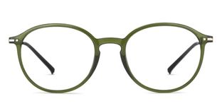 LENSKART BLU | Zero Power Blue Cut Computer Glasses | Anti Glare, Lightweight & Blocks Harmful Rays | UV Protection Specs | Green Full Rim Round | For Men & Women | Large | LB E14787