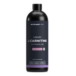 Nutrabay Pro Liquid L-Carnitine With Vitamin B5 - 450 ml Lychee Crush, 30 Servings |1500 mg L-CARNITINE, Sugar Free, Helps Convert Fat into Energy, Performance & Recovery | Pre & Post Workout Supplement for Men & Women