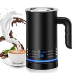ONEWAY Milk Frother Electric with Touch Panel,430ml Automatic Milk Frothers and Milk Steamer,Hot/Cold Milk Warmer Won't Burn Milk, Fast/Auto Shut-Off Milk Foamer for Coffee,Latte,Cappuccino,Chocolate