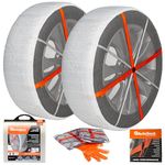 AUTOSOCK 870 Tire Snow Socks for Car, SUV, & Pickup - Better Alternative to Tire Chains (Pack of 2)