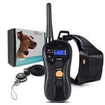 WOLFWILL 100% Waterproof Rechargeable Humane No Shock Remote Dog Training Collar 1980ft Blind Operation with Tone Vibration Light Electric Collar Dogs(22 to 88lbs)