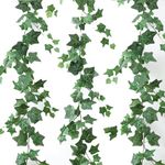 Dremisland 3PCS Fake Ivy Garland Artificial Foliage Plants 6.7FT Odorless Silk Ivy Garland Vines Fake Hanging Plants Greenery Decor for Indoor Outdoors Wedding Arch Wall Decor
