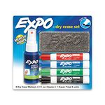 Expo 6-Piece Low Odor Dry Erase Chisel Point Tip Marker Starter Kit(80653), Multicolor