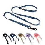 WOOFELITE Hands-Free Adjustable Waterproof Dog Leash 7 FT / 8 FT (Blue, 7 FT)