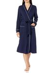 Amazon Essentials Women's Lightweight Waffle Full-Length Robe, Navy, Medium