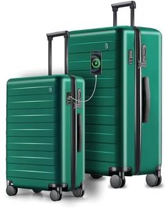 NINETYGO 2 Piece of Luggage Set, Carry on Luggage 22x14x9 Airline Approved and 29 Inch Hardshell Spinner Hardside Suitcase with USB Port (Emerald Green, 20+29 Set)