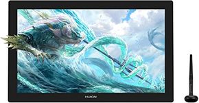 HUION Kamvas Pro 24 Graphics Drawing Tablet Monitor, 4K UHD 23.8 Inch Pen Display with 8192 Levels Battery-free Stylus, Mini KeyDial and 140% sRGB Compatible with Windows & Mac & Android & Linux