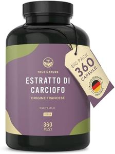 Estratto di carciofo - 360 capsule - dose elevata: 2400 mg giornalieri (60 mg di cinarina) - estratto carciofi francese - Vegano e testato in laboratorio - TRUE NATURE