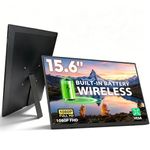 Millennium TECHNOLOGY 15.6 Inch Wireless Portable Monitor with 4000mah Battery 1080P FHD Second Screen for Home & Office for Laptop Phone | No Cables or Drivers Needed (15.6")