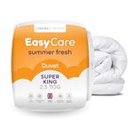 Linens Limited Super King Duvet 2.5 Tog, Easy Care, Summer Fresh Quilt, Soft and Comfy, Polypropylene Hollowfibre, Machine Washable (White)