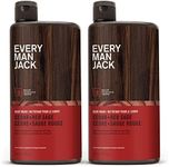 Every Man Jack Nourishing Cedar + Red Sage Mens Body Wash for All Skin Types - Naturally Derived Ingredients - Cleanse and Hydrate Skin with Coconut and Glycerin - 710 mL 2 Bottles