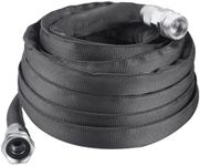 FIEXRNJ 25ft Garden Fabric Woven Water Hose, Lightweight and Durable, 58'' Flexible Construction, 34 Solid Fittings