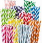 250 Pack Paper Straws Drinking Assorted Biodegradable Straws For Drinking Straws, Wedding Party, Party Straws Restaurant, Juice, Coffee Cold Drinks-Straws Drinking Paper Durable Drinking Straws Paper.