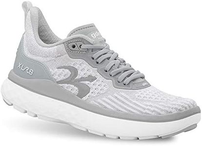 Gravity Defyer g-defy XLR8 Run Running Shoes for Women | Comfortable Orthopedic Shoes for Standing All Day | Patented VersoShock Technology | Wide Toe Box White