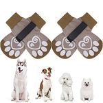 KOOLTAIL Dog Socks Anti-slip Dog Paw Protector Dog Boots 2 Pairs Adjustable Dog Socks For Pet indoor & outdoor Walking