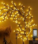 Enchanted Willow Vine, 144 LEDs Lighted Vines 7.5Ft Artificial Plants Tree Branches Flexible DIY Vines with Lights, Home Decor for Walls in Living Room, Bedroom, Christmas