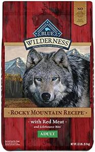 Blue Buffalo Wilderness Rocky Mountain Recipe High Protein Grain Free, Natural Adult Dry Dog Food, Red Meat 22-lb