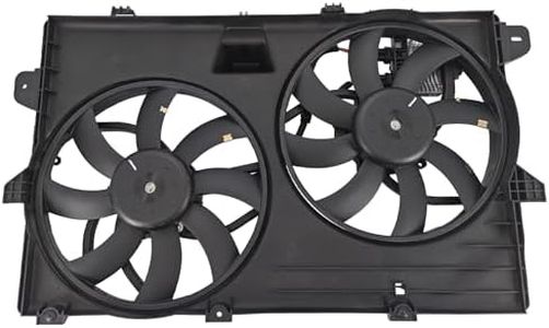 Engine Radiator Dual Cooling Fan Assembly Compatible with Ford Edge 2007-2014 for Lincoln MKX 2007-2015 V6 3.5L 3.7L Replace 621-392 FA70600 7T4Z8C607A 7T4Z8C607B
