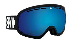 SPY Optic Marshall Snow Goggle, Winter Sports Protective Goggles, Color and Contrast Enhancing Lenses, Matte Black - Happy ML Rose with Dark Blue Spectra Mirror Lenses