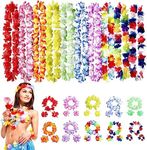 DOKLY 40pcs Hawaiian Leis Set, Hawa