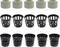 Aquarium Planting Baskets Rings,15 Pcs Aquatic Plants Fixed Ring Set, Aquatic Plant Planting Basket Flower Pots Anti Floating Plant Ring and Cup,Aquatic Plants Fixed Ring Fish Tank Planting Cups