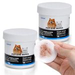 Dog Eye Wipes, 300 Count Tear Stain Remover Wipes for Dogs & Cats, Pet Eye Cleaner, Presoaked Cotton Eye Wash Pads, Removes Dirt, Crust and Discharge, Gentle and Non-Irritation