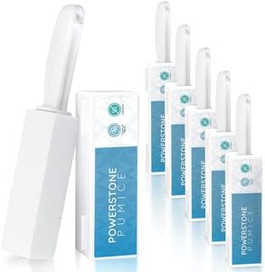 Powerstone Pumice Stone Toilet Bowl Cleaner with Handle (6-Pack) – Hard Water Stain Remover for Toilets, Grills, Tiles, and Pools – Non-Scratch Scouring Stick for Deep Cleaning