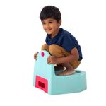 Pottychair (Pink) Sqwhat 3-in-1 Indian/Squat style and western style potty chair, with an adaptable toilet seat/adapter with removable collection tray, 12 months to 6 years or max 20kgs/110cms tall